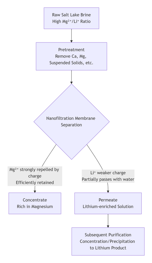 The Core Logic of Using Nanofiltration Membranes for Lithium Extraction from Salt Lake Brine