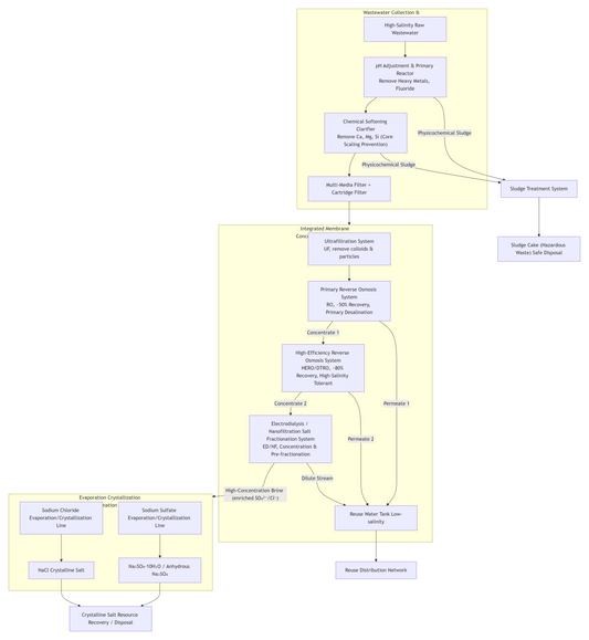 Zero Liquid Discharge Process Design for High-Salinity Wastewater in the Metallurgical Industry
