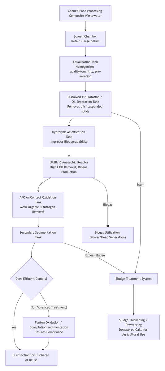 Process Design Scheme for Canned Food Processing Wastewater Treatment