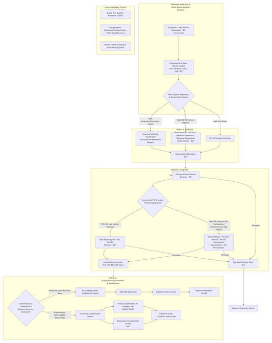 Zero Liquid Discharge Water Treatment Process Design in Environmental Engineering
