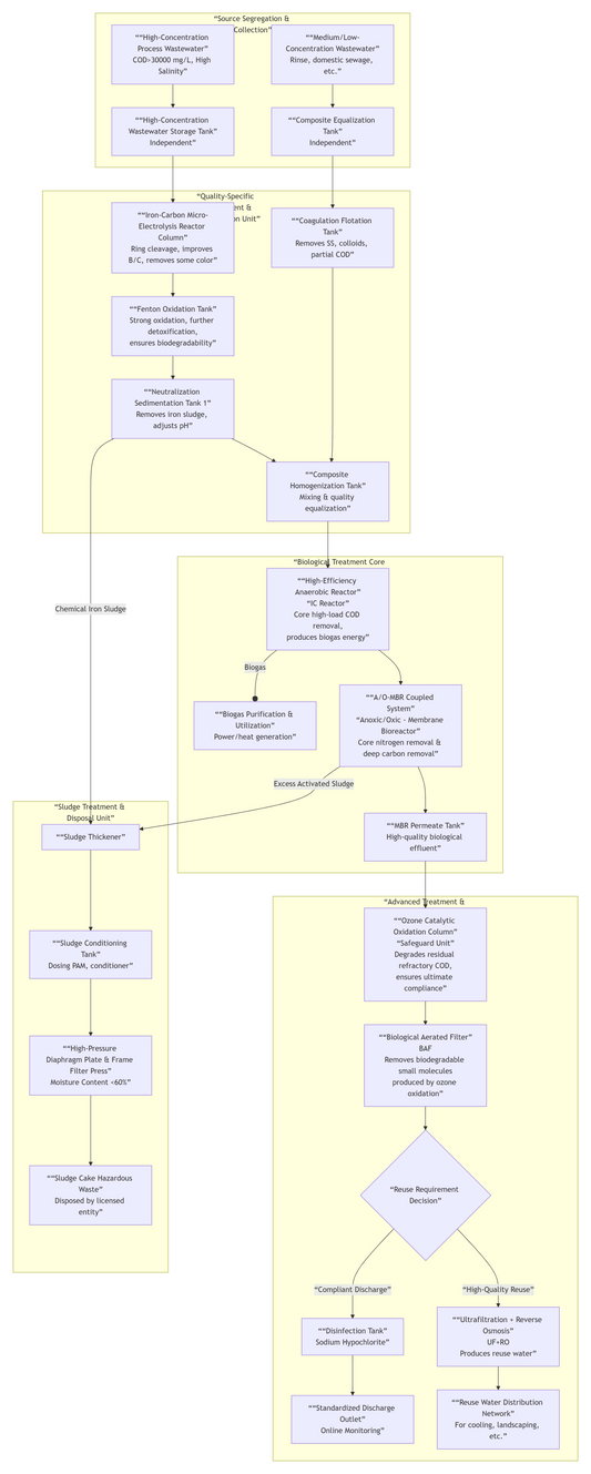 Design Example of a Multi-Process Coupled Pharmaceutical Wastewater Treatment System